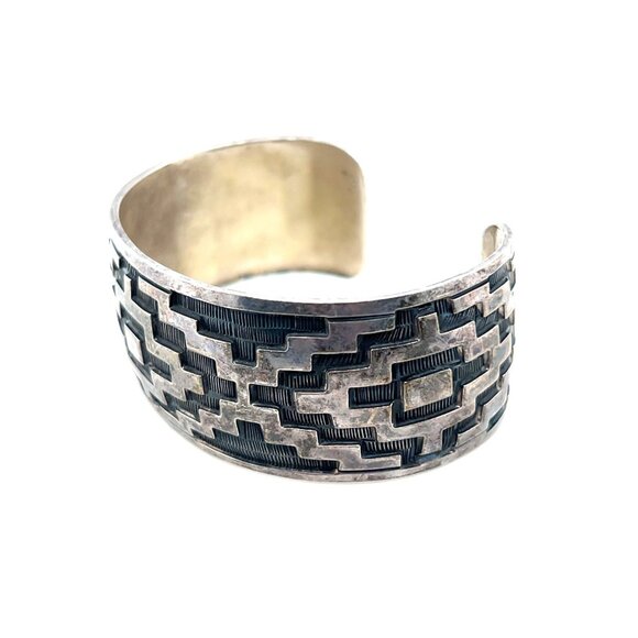 ❌SOLD❌Mexican Silver 925 Aztec Cuff Bracelet - Picture 2 of 6